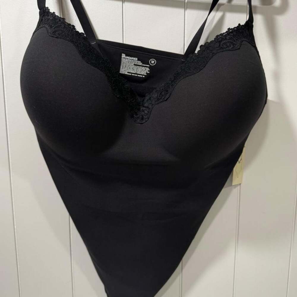 Brand new with tags-  black lace trim bodysuit